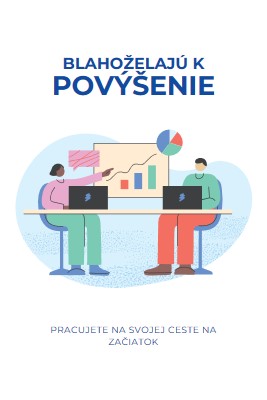 Blahoželanie k povýšeniu white whimsical-line