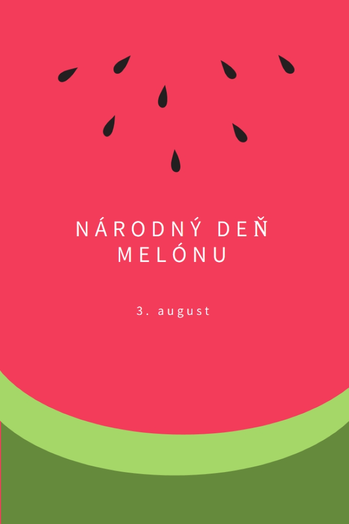 Národný deň melónu pink modern-simple