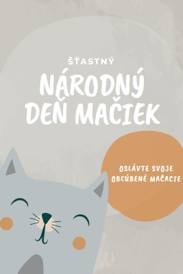 Šťastný Národný deň mačiek gray organic-simple