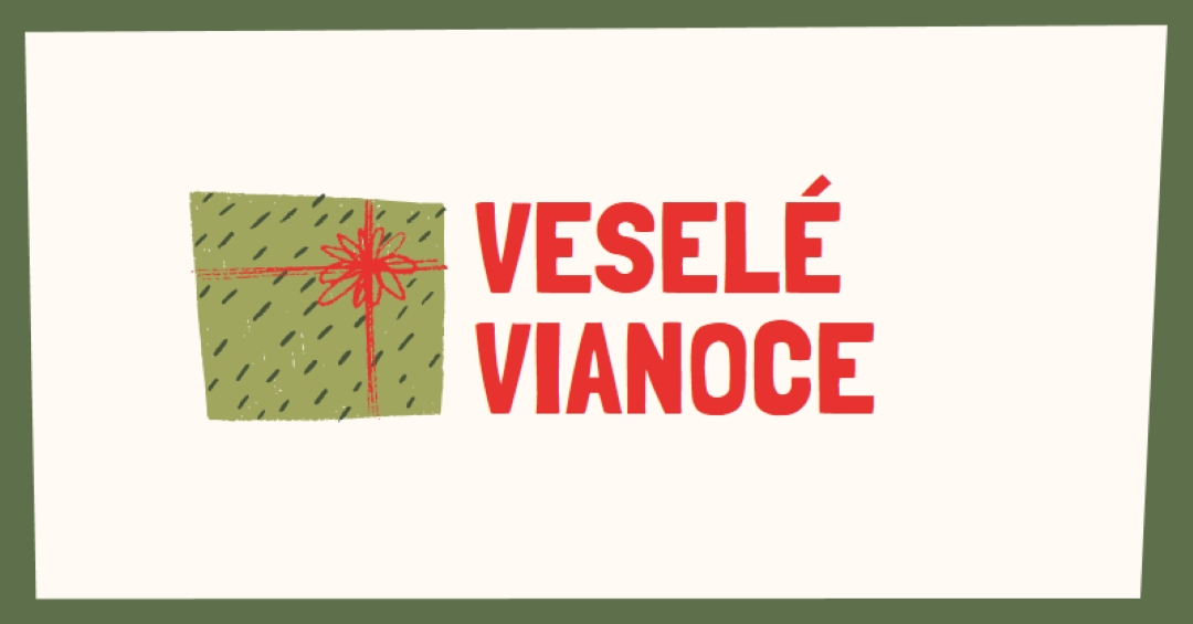 Veselý vianočný darček white whimsical-color-block