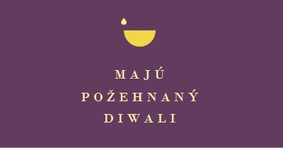 Diwali požehnanie purple modern-simple