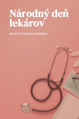 Oslávte svojich lekárov pink modern-simple