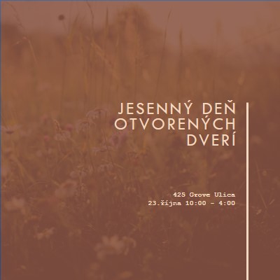 Jesenný deň otvorených dverí brown modern-simple