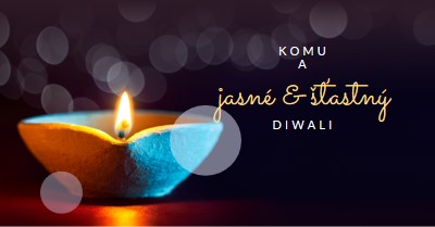 Ak chcete jasný & šťastný Diwali black modern-simple