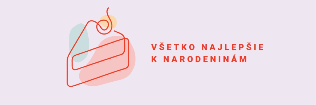 Výsek všetko najlepšie k narodeninám purple whimsical-line