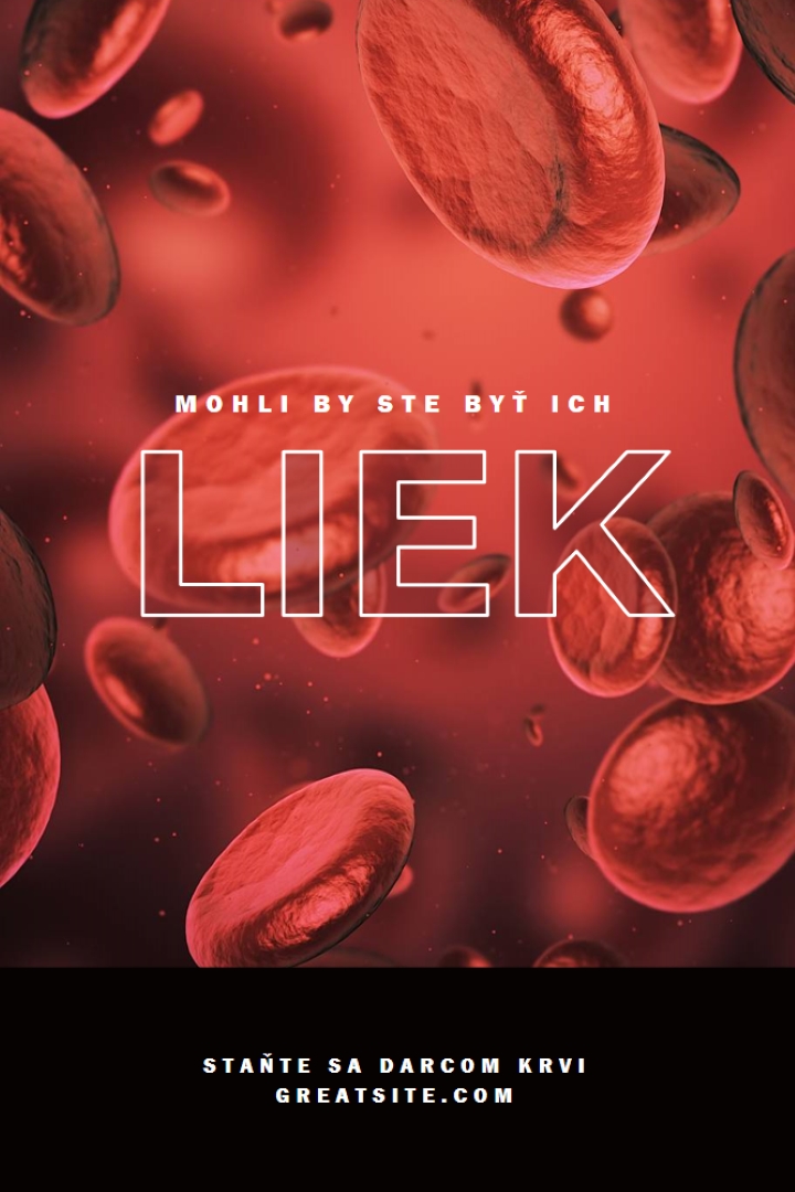 Staňte sa darcom krvi red modern-simple
