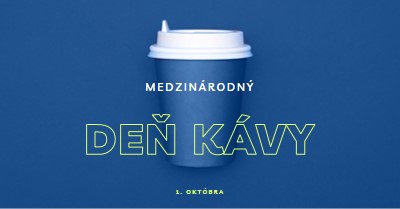 Kaviareň kultúry blue modern-bold