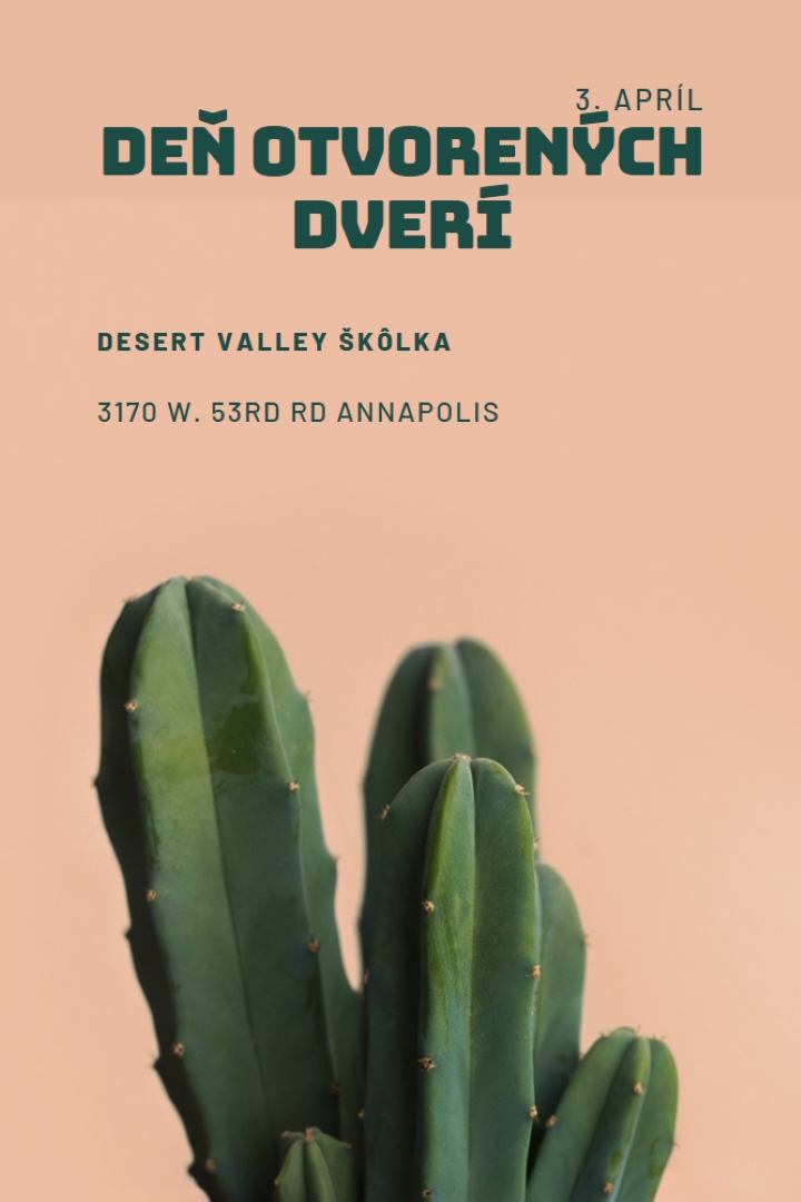 Deň otvorených dverí 3. apríla pink modern-simple