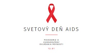 Zvyšovanie povedomia o AIDS white modern-simple