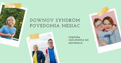 Downov syndróm povedomia green modern-simple