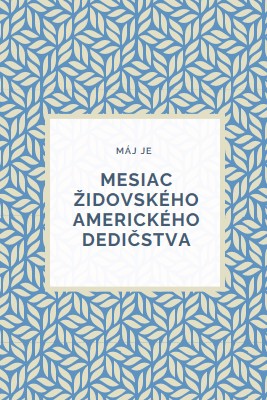 Oslavuje židovského amerického dedičstva blue modern-simple