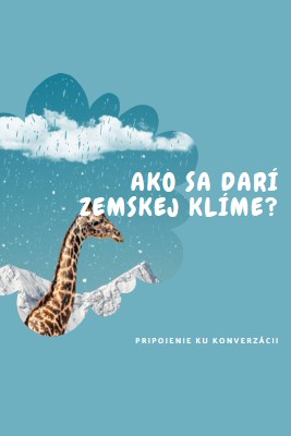 Poďme hovoriť o zmene klímy blue whimsical-color-block