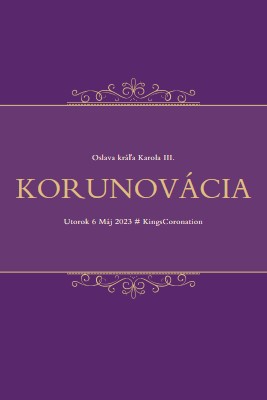 Kráľovské oznámenie purple modern-simple