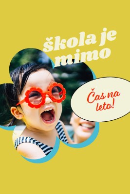 Škola je vonku, bazén je v yellow whimsical-color-block