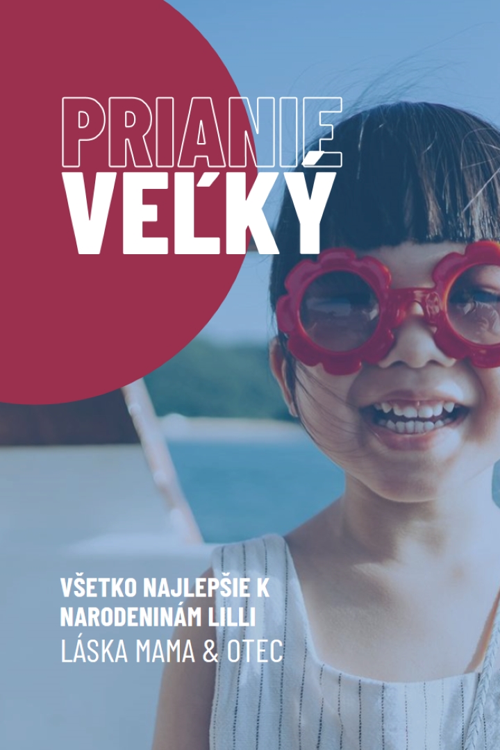 Narodeninové dievča blue modern-bold