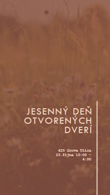 Jesenný deň otvorených dverí brown modern-simple