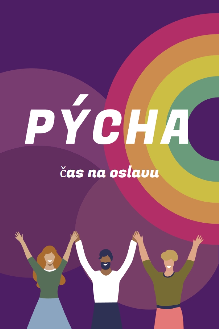 Oslava pýchy purple modern-bold
