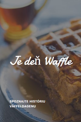 Je deň Waffle blue modern-simple