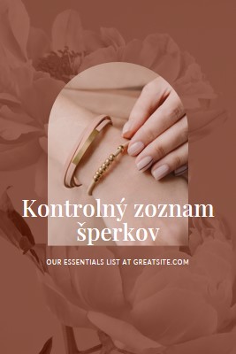 Kontrolný zoznam šperkov pink organic-boho