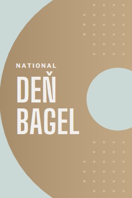 Národný deň Bagel brown modern-simple