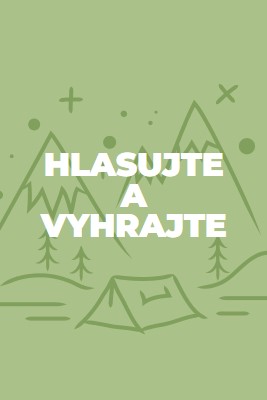 Hlasujte a vyhrajte green whimsical-line