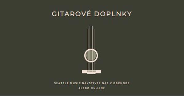 Gitarové doplnky brown modern-simple