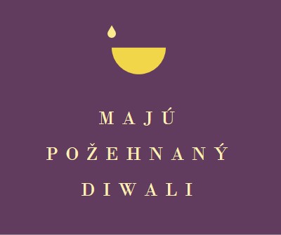 Diwali požehnanie purple modern-simple