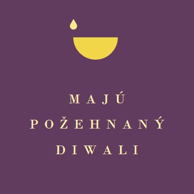 Diwali požehnanie purple modern-simple