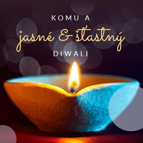 Ak chcete jasný & šťastný Diwali black modern-simple