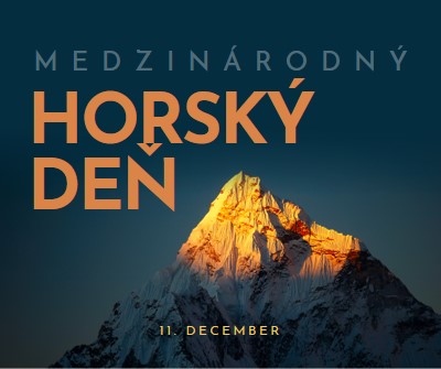 Šťastný Medzinárodný deň hôr blue modern-bold