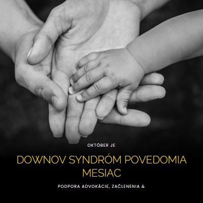 Downov syndróm povedomia Mesiac black modern-simple