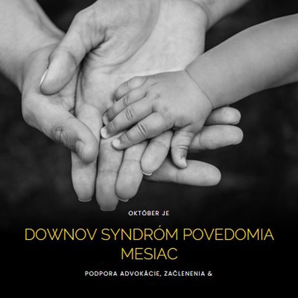 Downov syndróm povedomia Mesiac black modern-simple