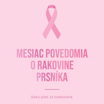 Rakovina prsníka Povedomie Mesiac pink modern-simple