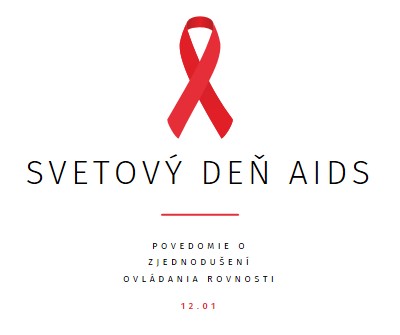 Zvyšovanie povedomia o AIDS white modern-simple