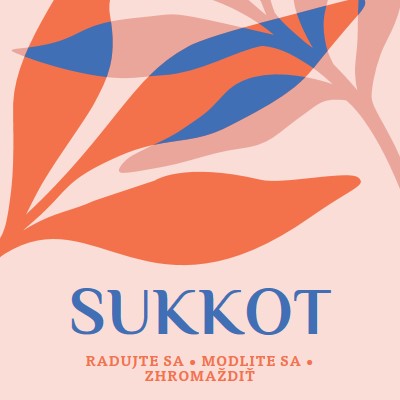 Radosť tento Sukkot pink organic-simple