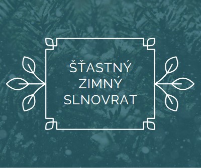 Zimný slnovrat green modern-simple