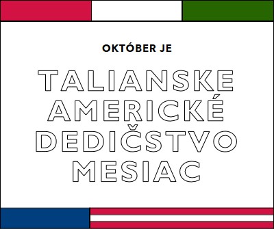 Talianske americké dedičstvo mesiac white vintage-retro