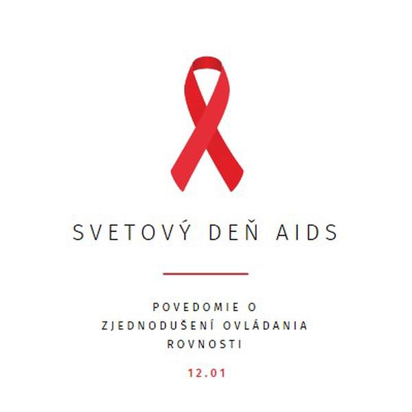 Zvyšovanie povedomia o AIDS white modern-simple