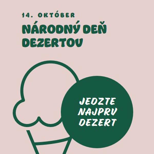 Národný deň dezertov pink vintage-retro