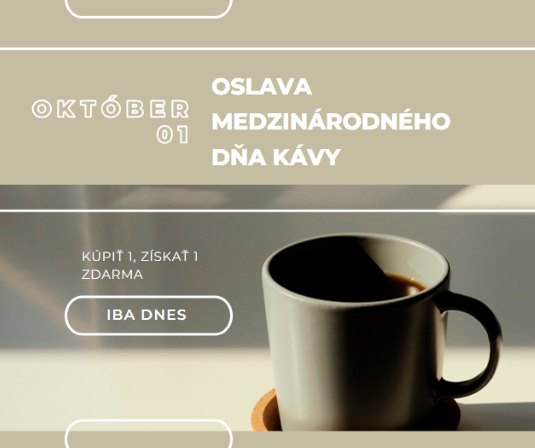 Oslava medzinárodného dňa kávy brown modern-geometric-&-linear