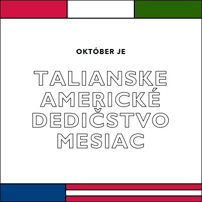 Talianske americké dedičstvo mesiac white vintage-retro