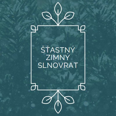 Zimný slnovrat green modern-simple