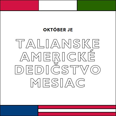 Talianske americké dedičstvo mesiac white vintage-retro