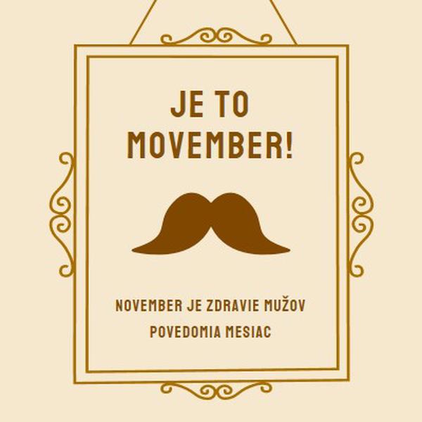 Fúzy za november brown vintage-retro