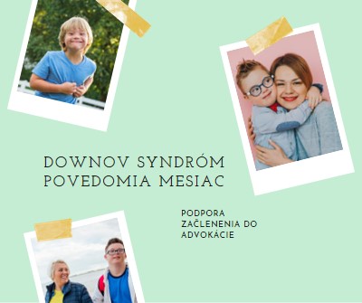 Downov syndróm povedomia green modern-simple