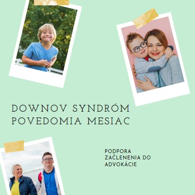 Downov syndróm povedomia green modern-simple