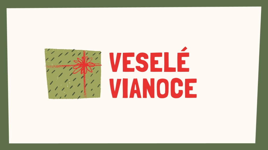 Veselý vianočný darček white whimsical-color-block