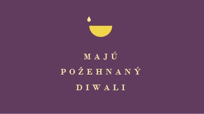 Diwali požehnanie purple modern-simple