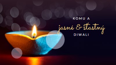 Ak chcete jasný & šťastný Diwali black modern-simple