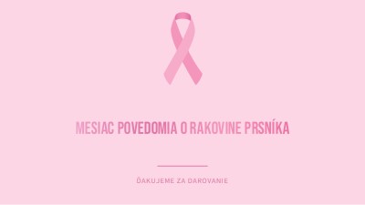 Rakovina prsníka Povedomie Mesiac pink modern-simple